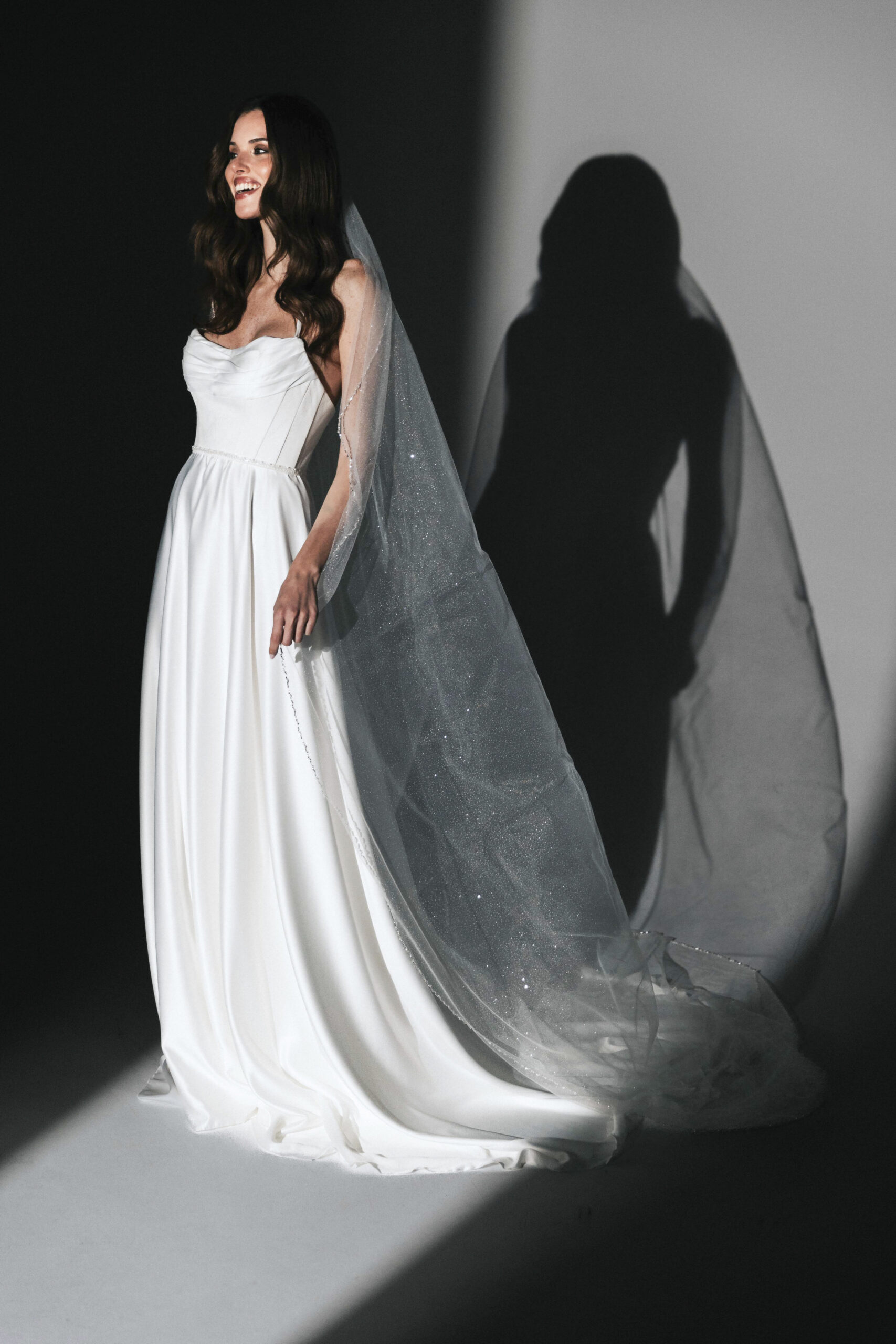 robe de mariée A-line satin glamour