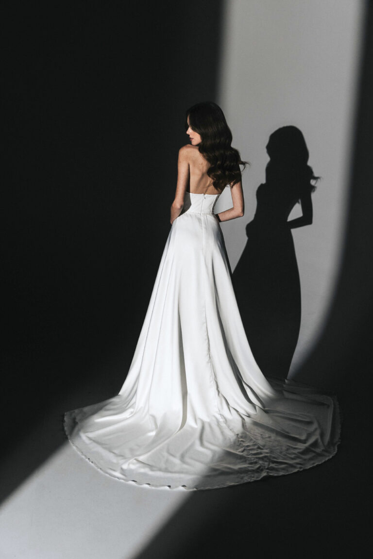 robe de mariée A-line satin glamour