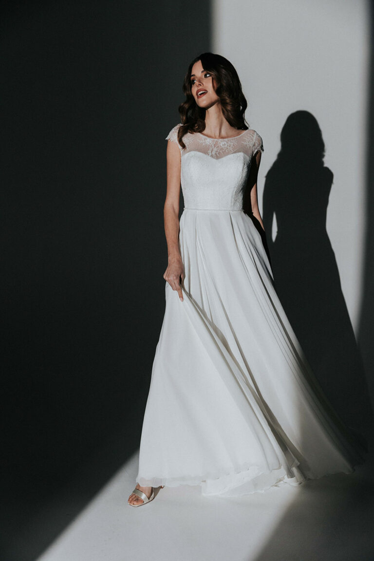 robe de mariée bohème chic fluide romantique