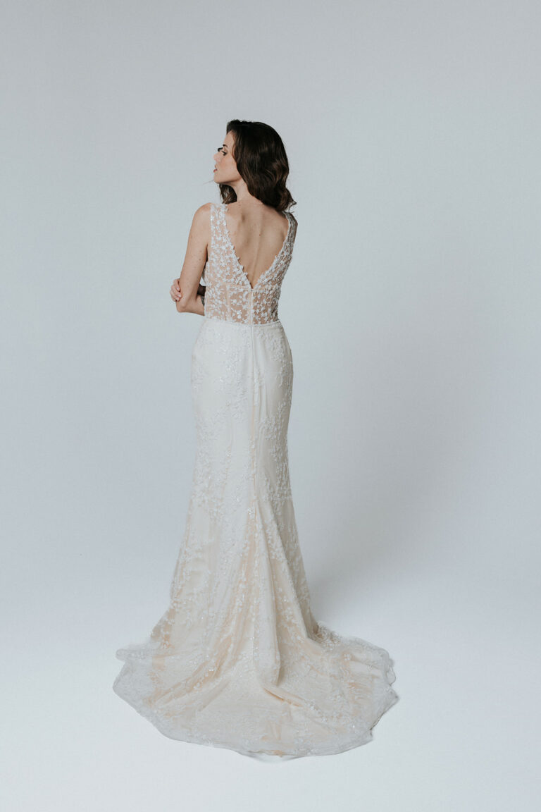 robe de mariée sirène glamour brillante