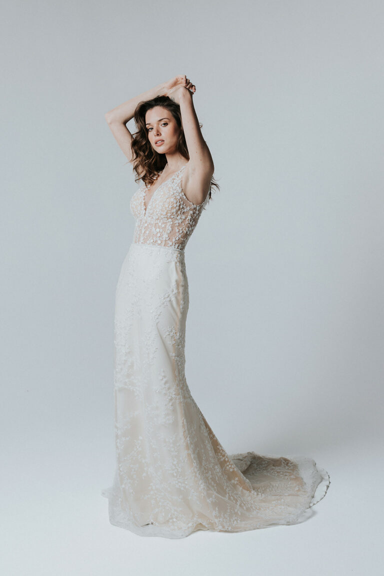 robe de mariée sirène glamour brillante