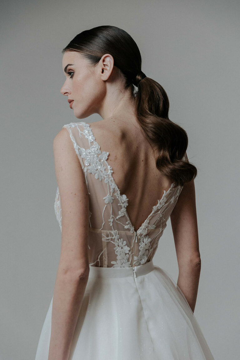 robe de mariée sirène glamour brillante