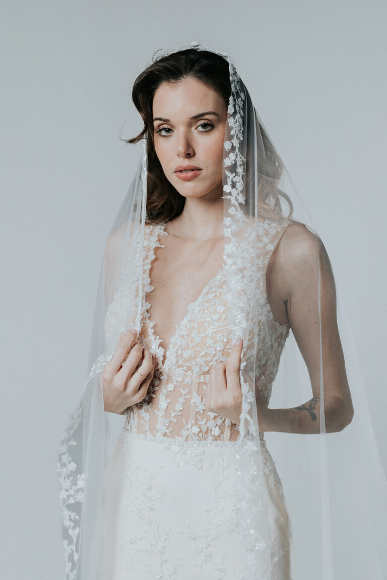 Voile de mariage strass robe de mariée paillette