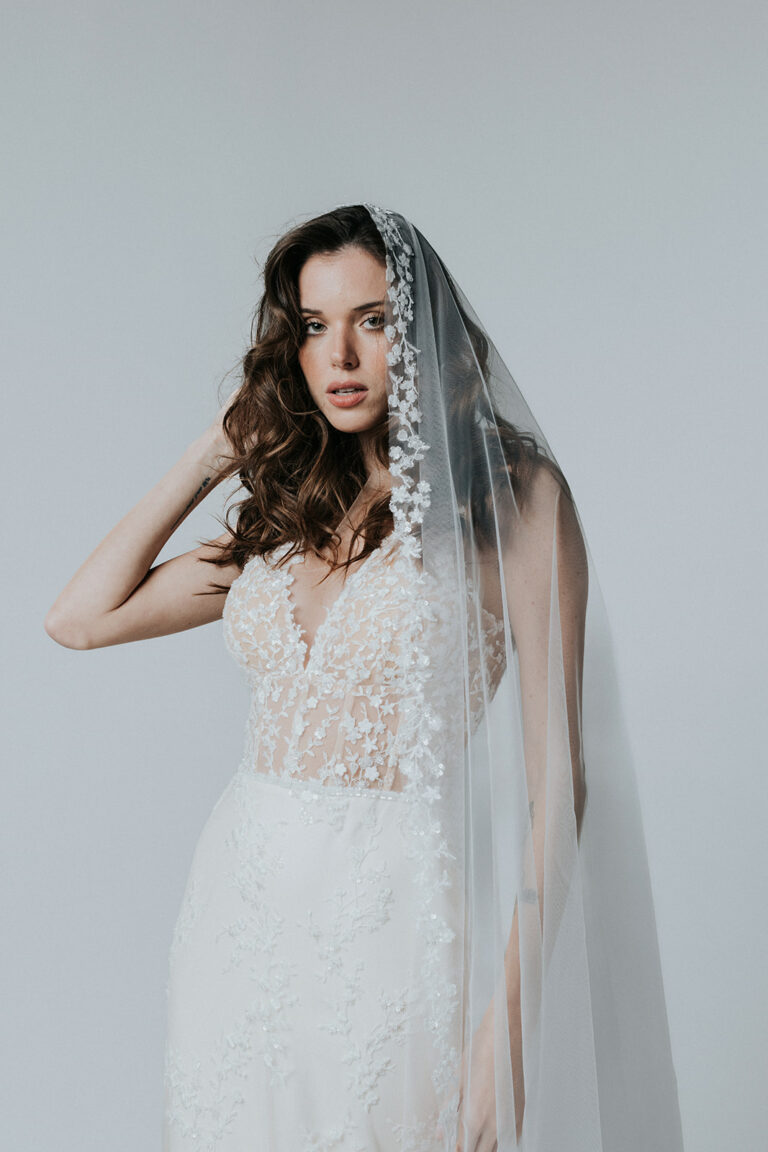 Voile de mariage strass robe de mariée paillette